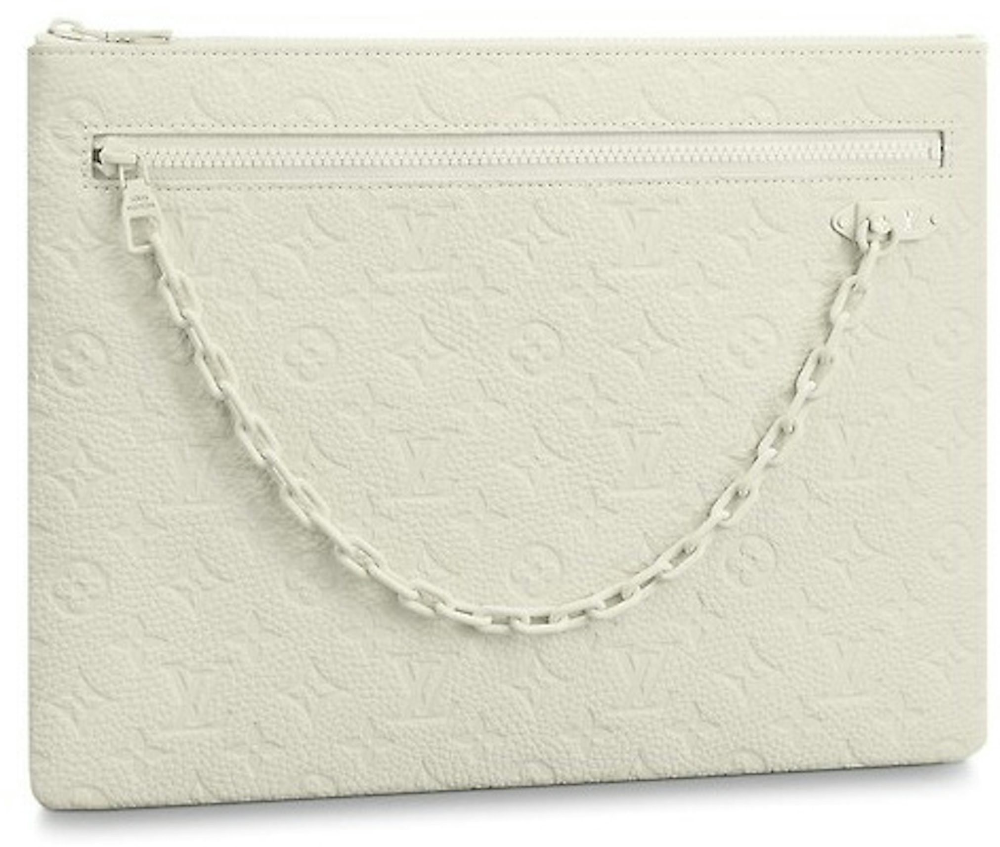 Louis Vuitton Pouch White Leather