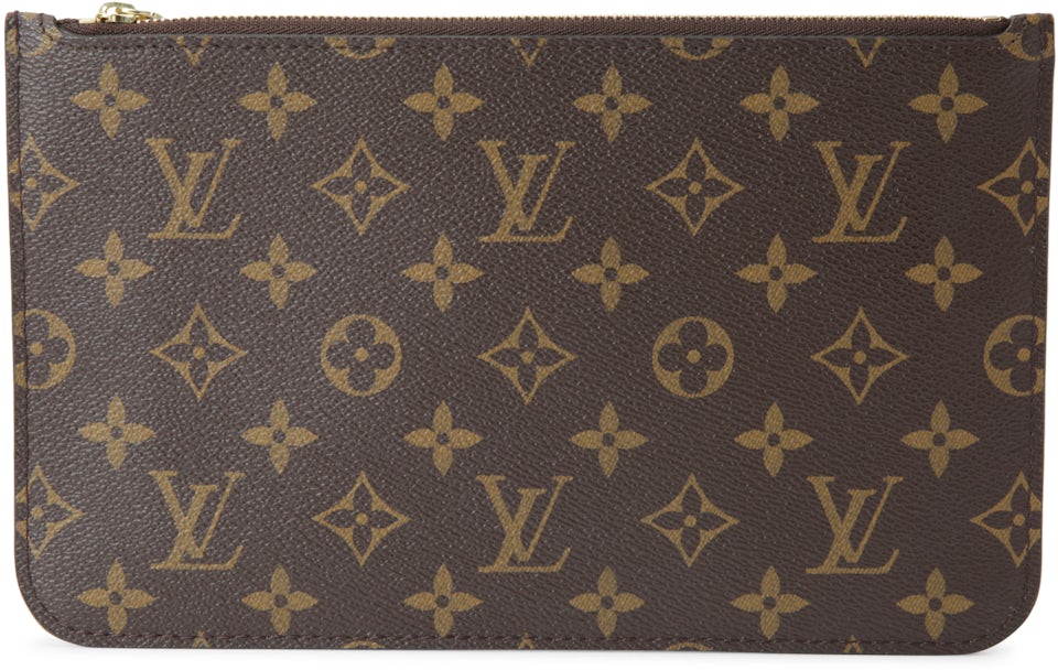 Louis Vuitton Pochette Monogram MM/GM Beige Lining in Canvas with