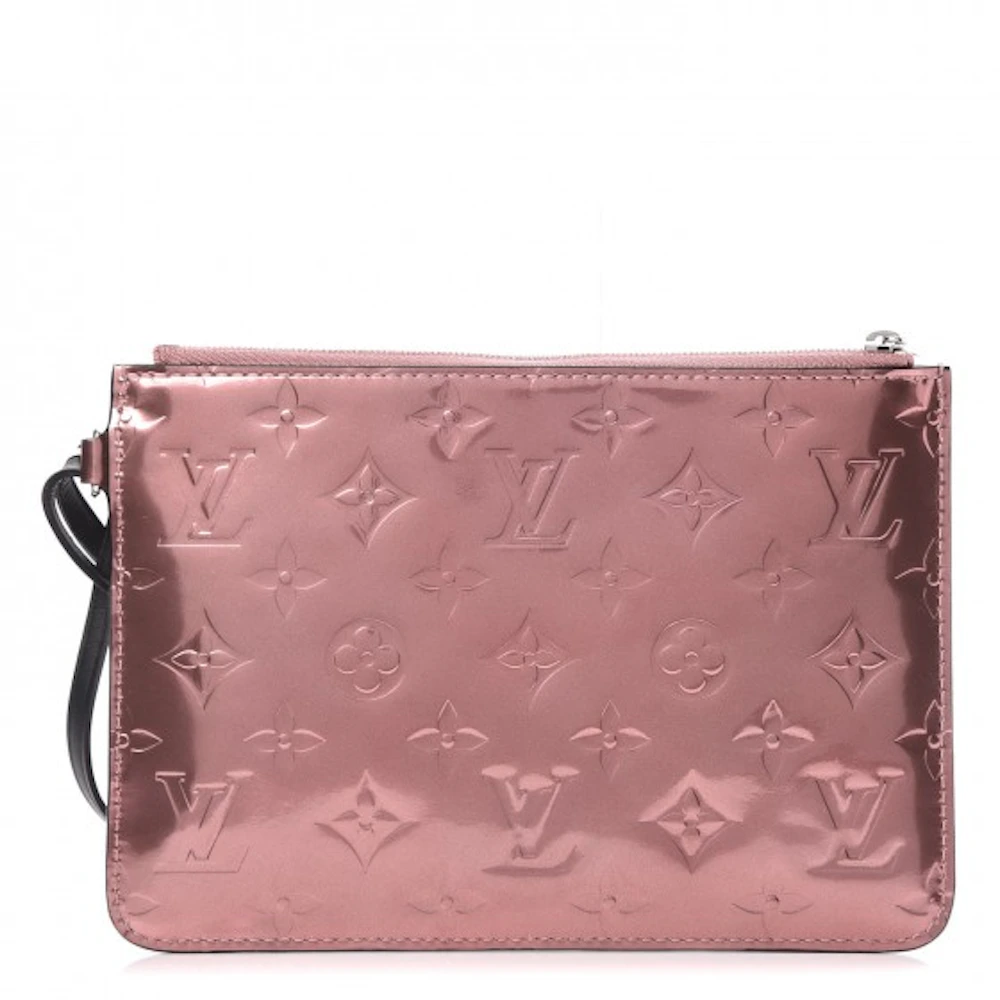 Louis Vuitton Pochette Monogram Vernis PM Metallic Rose in Patent Leather  with Silver-tone - US