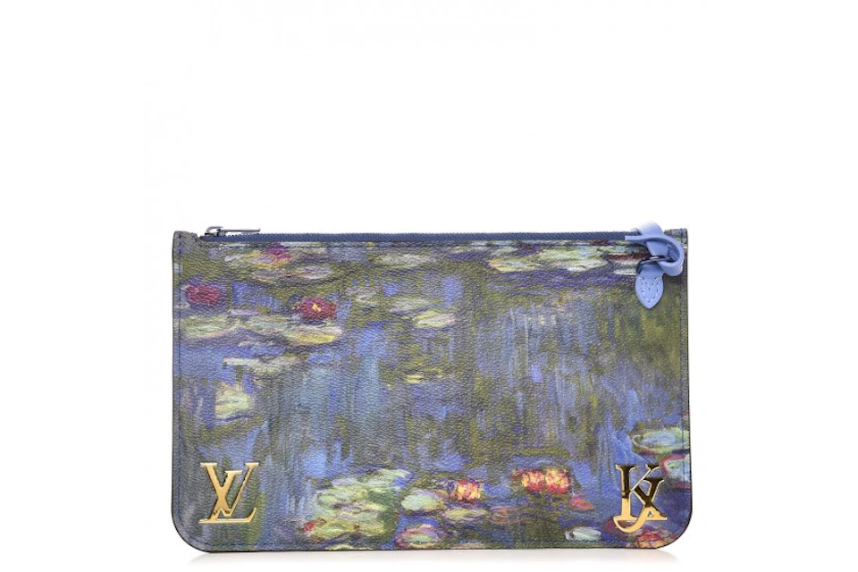 Louis Vuitton x Jeff Pochette Claude Monet Masters MM Lavender in Canvas Blue/Gold-tone - ES