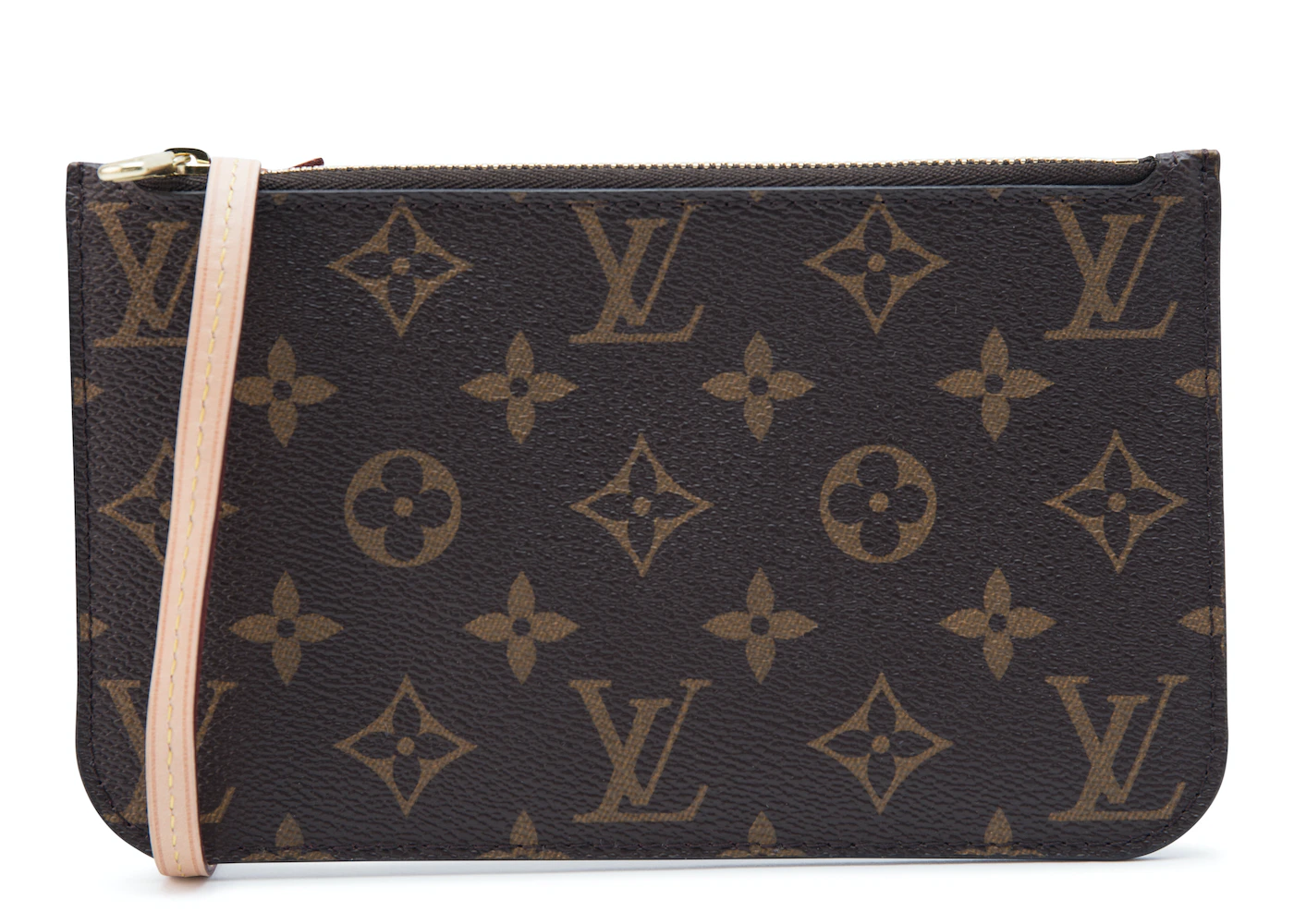 Louis Vuitton Pochette Monogram PM Beige Lining in Coated Canvas with  Gold-tone - FR