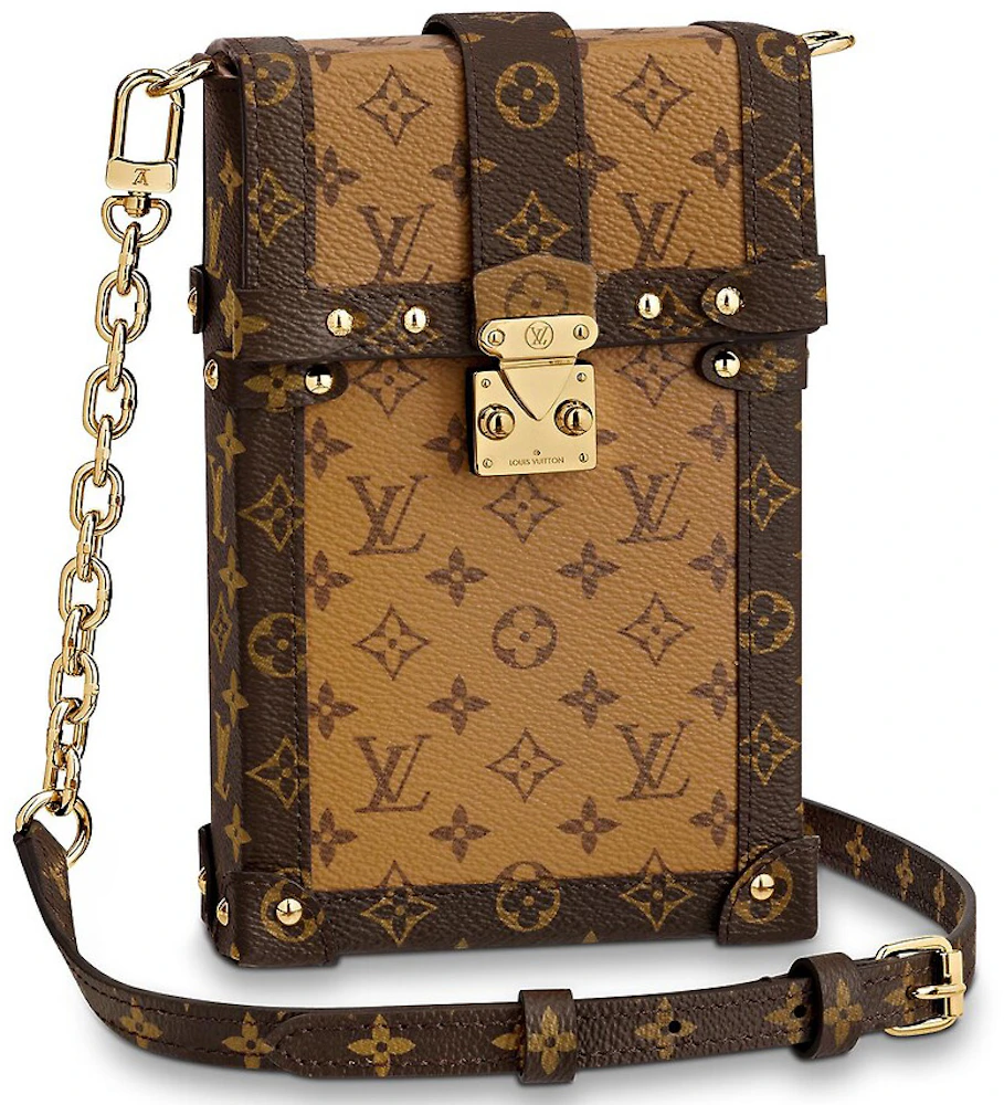 Louis Vuitton Pochette Trunk Verticale Monogram Reverse Brown in Coated  Canvas with Gold-tone - GB