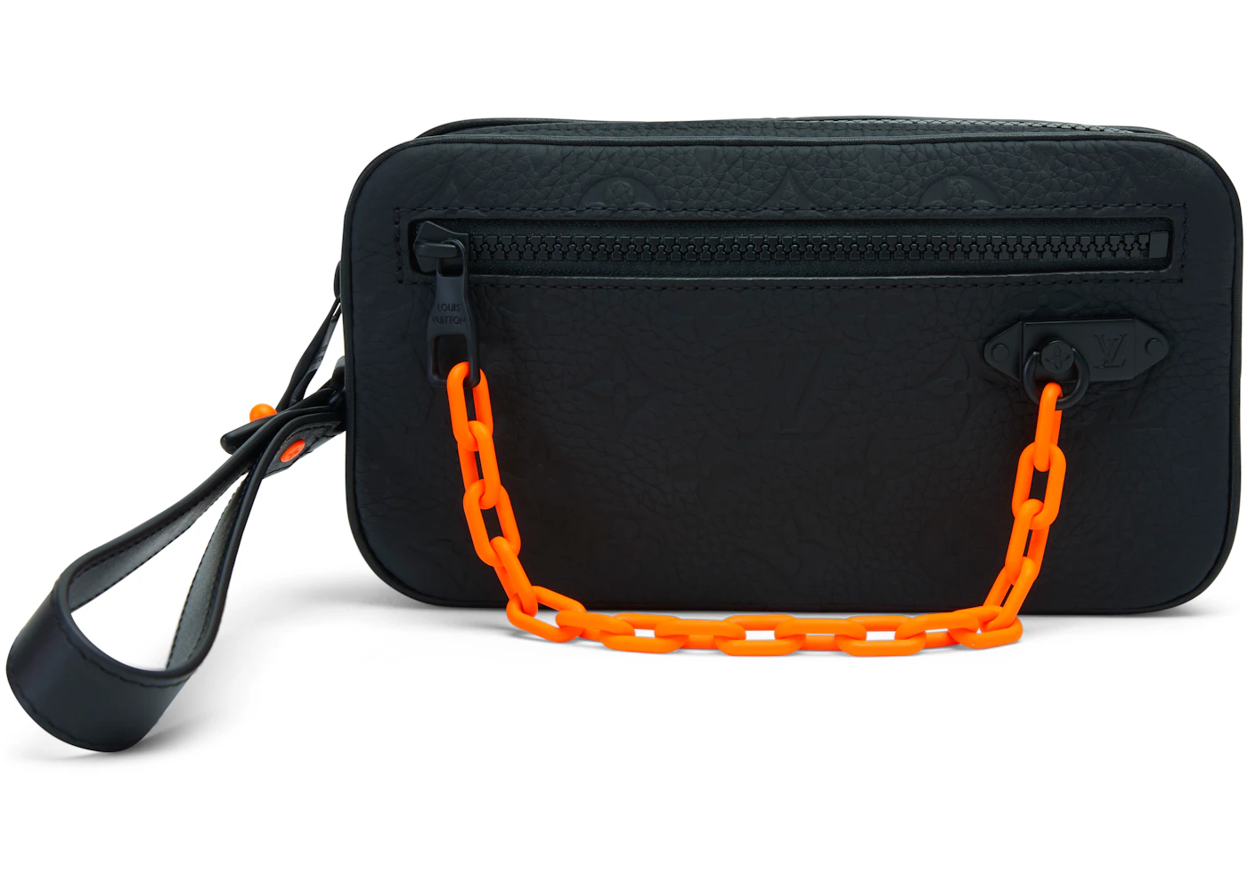 Louis Vuitton Pochette Volga Monogram Empreinte Orange Black in