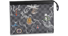 Louis Vuitton Pochette Voyage Damier Graphite Map MM Grey/Black