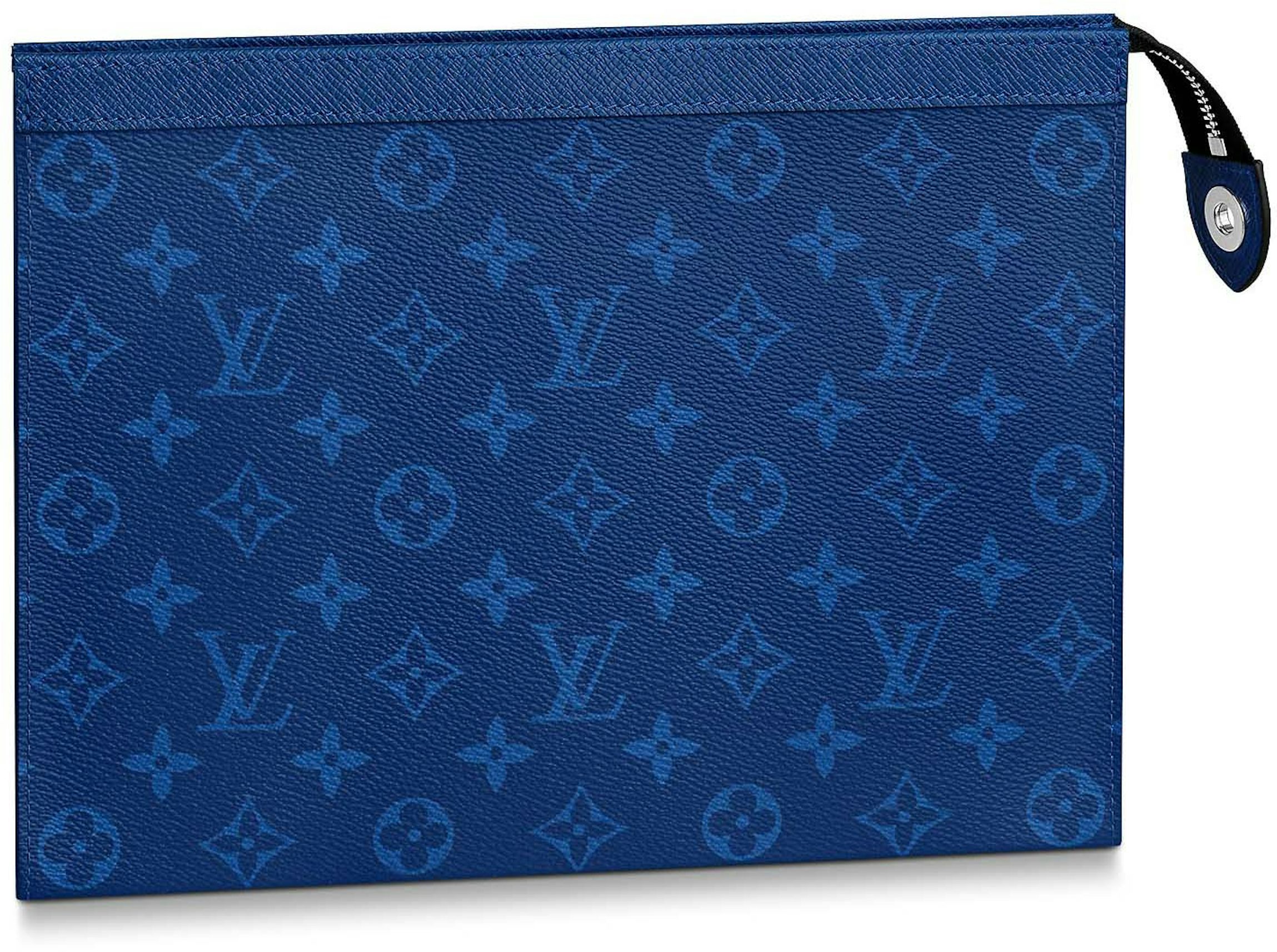 Louis Vuitton Pochette Voyage MM Pacific Blue in Monogram Coated