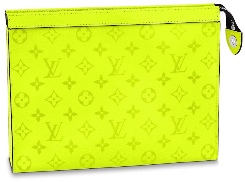 Louis Vuitton Pochette Voyage Neon Yellow in Monogram Coated