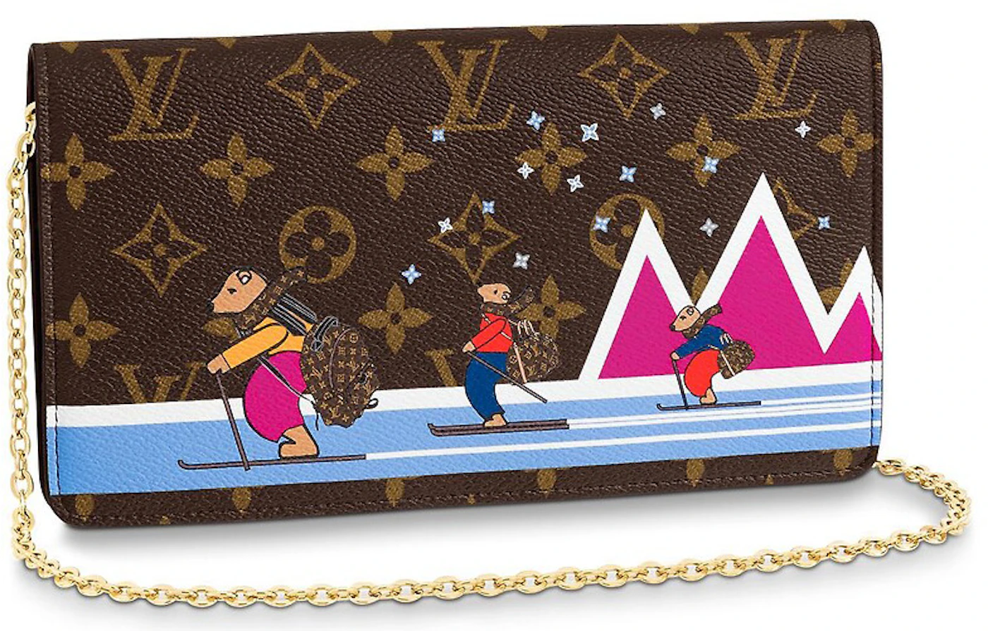 Louis Vuitton Monogram Canvas Bears on Skis Mini Pochette