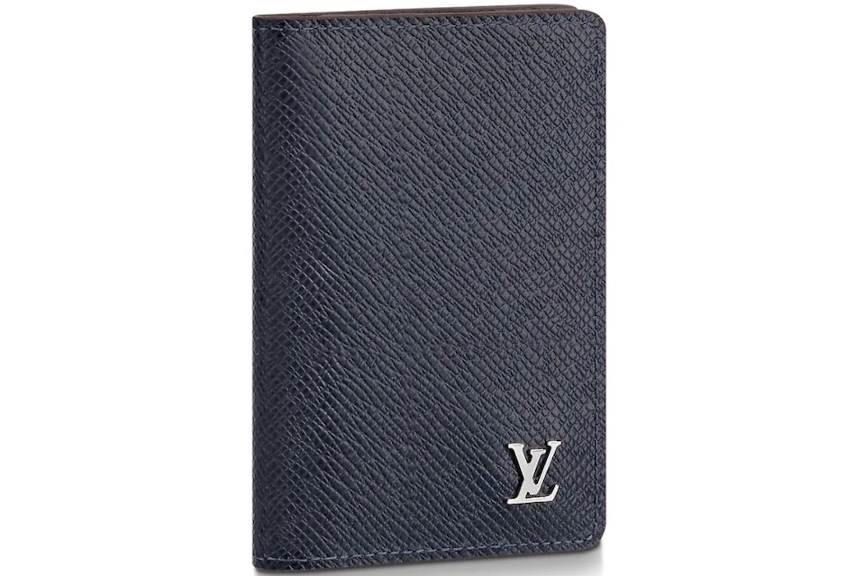 Louis Vuitton Pocket Organizer (3 Card Slot) Taiga Navy