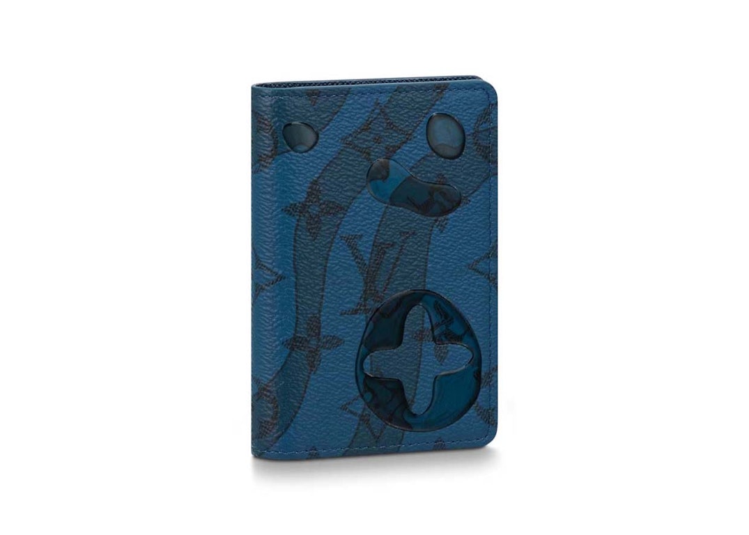 Pre-owned Louis Vuitton Pocket Organizer Abyss Blue
