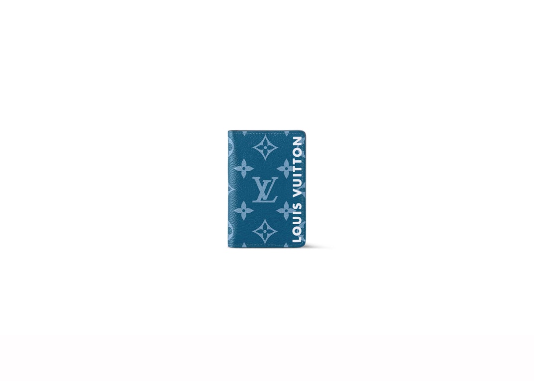 Pre-owned Louis Vuitton Pocket Organizer Atlantic Blue/monogram