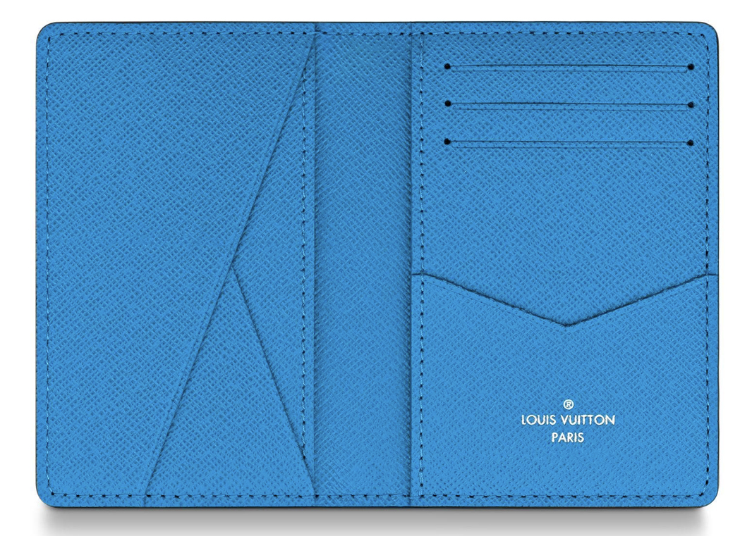 Louis Vuitton Pocket Organizer Damier Graphite Giant (3 Card Slot) Blue