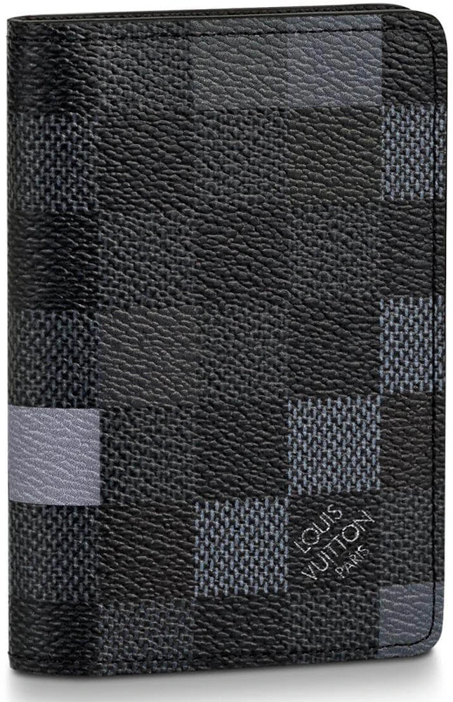 Louis Vuitton Pocket Organizer Damier Graphite Gray/Blue in Coated