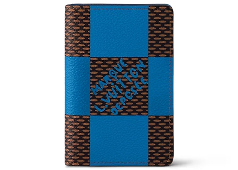Pre-owned Louis Vuitton Men's  Pocket Organizer Damier Pop In Blue