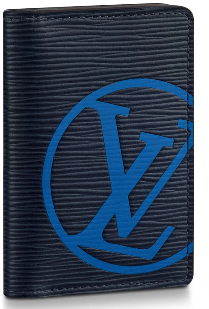 Louis Vuitton Pocket Organizer Epi LV Initials Bleu Marine in