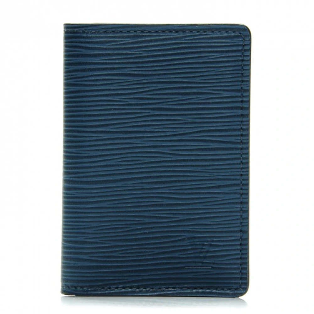 Louis Vuitton Pocket Organizer Epi Bleu Celeste in Leather - GB