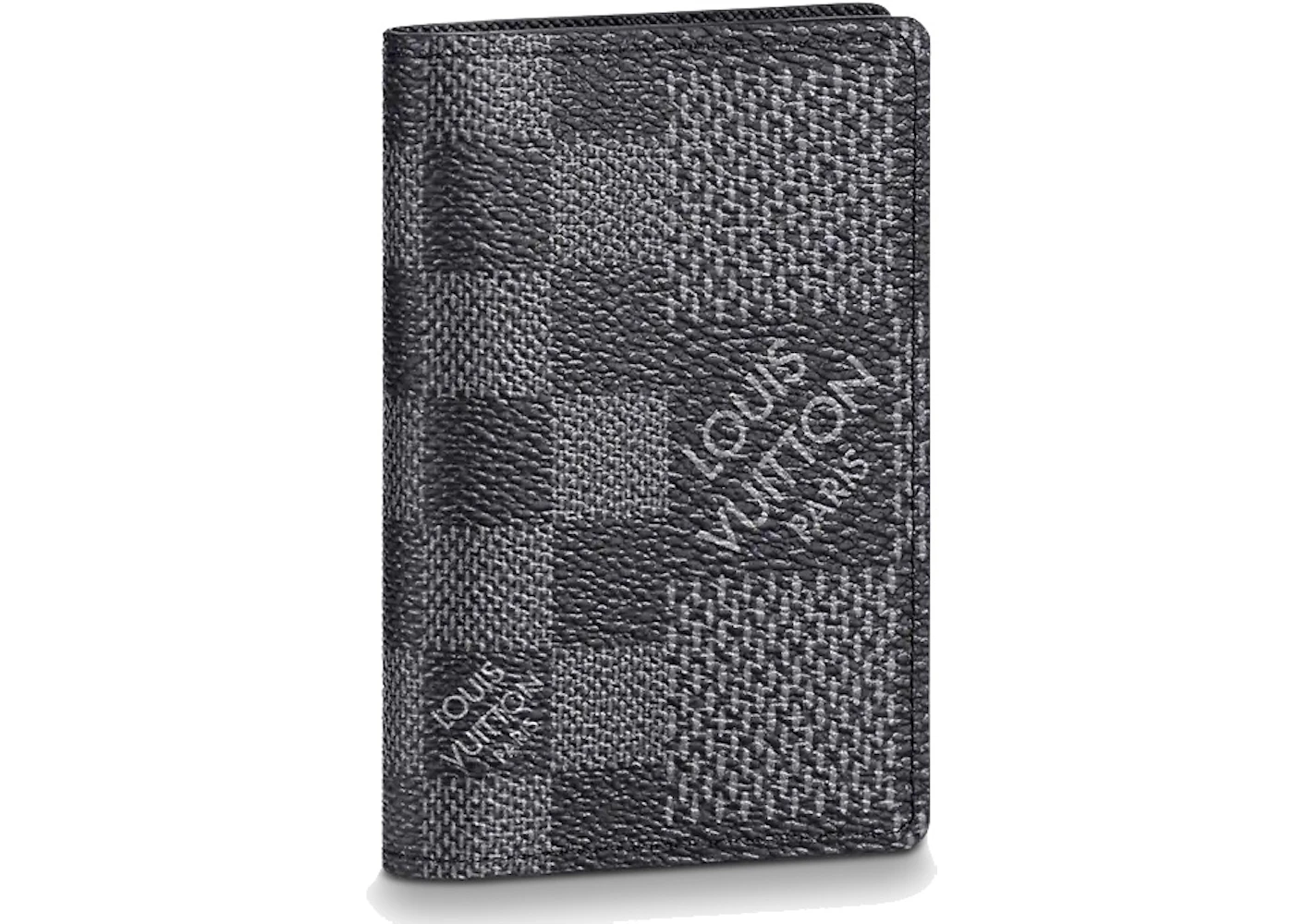 Louis Vuitton Pocket Organizer Gray Damier Graphite in Cowhide Leather ...