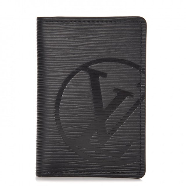 Louis Vuitton Pocket Organizer Initials Epi Noir Black in Leather - US