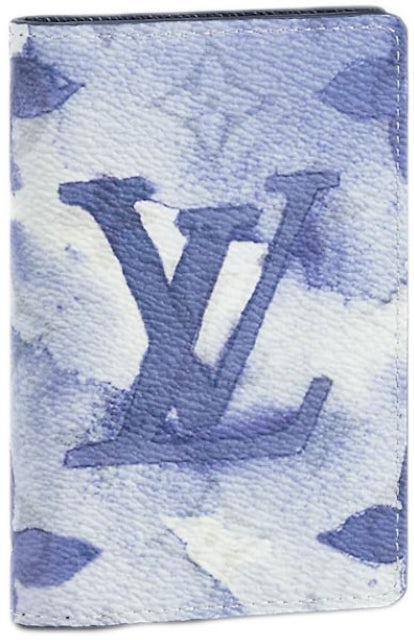 Louis Vuitton Pocket Organizer Ink Watercolor Blue in Coated