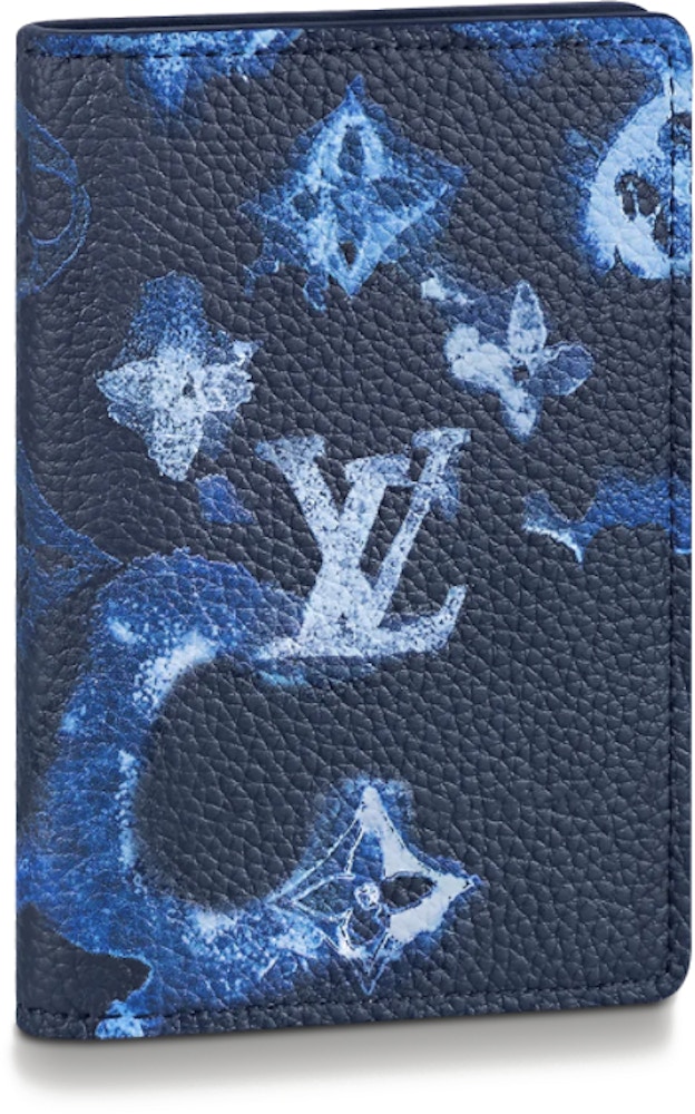 undertrykkeren Opaque hvis Louis Vuitton Pocket Organizer Ink Watercolor in Cowhide Leather