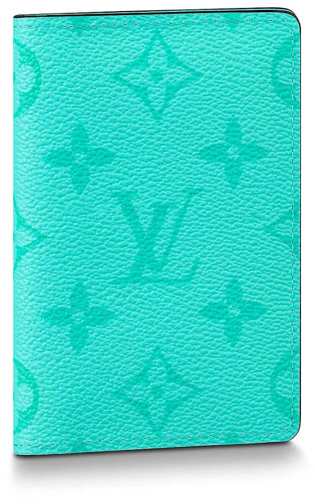New Louis Vuitton pocket organizer M30318 green Taigarama Jaune monogram -  Louis Vuitton