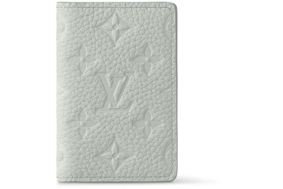 Louis Vuitton Pocket Organizer Mineral Gray in Embossed Taurillon Monogram  Cowhide Leather - US