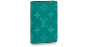 Louis Vuitton Pocket Organizer Monogram Amazon Taiga Pine Green