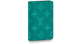Louis Vuitton Pocket Organizer Monogram Amazon Taiga Pine Green
