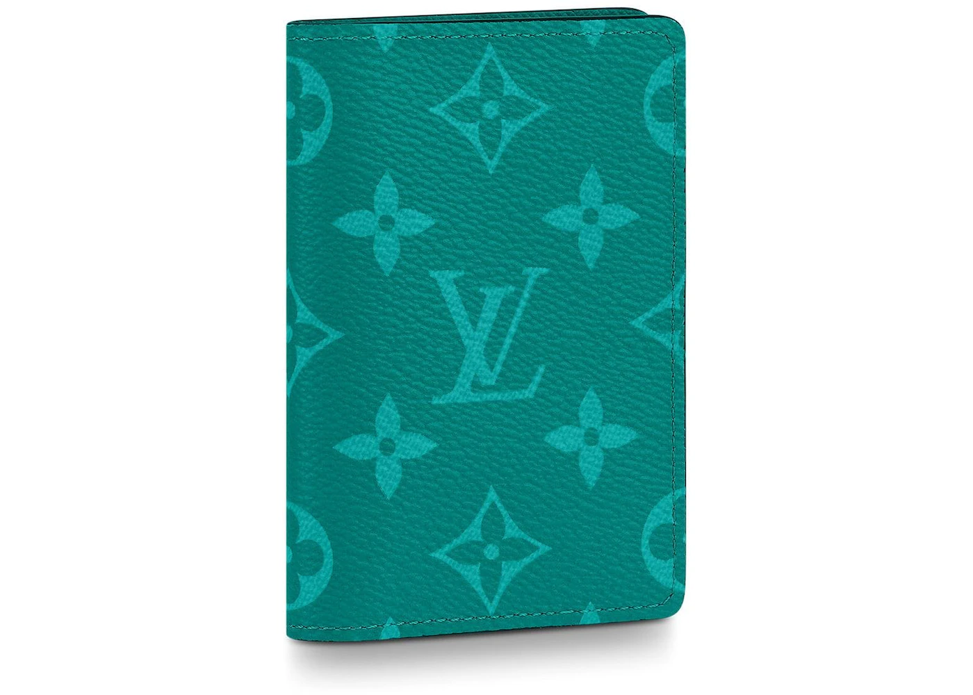 hire transaction Make dinner Louis Vuitton Pocket Organizer Monogram Amazon Taiga Pine Green in Taiga  Leather/Coated Canvas with Silver-tone
