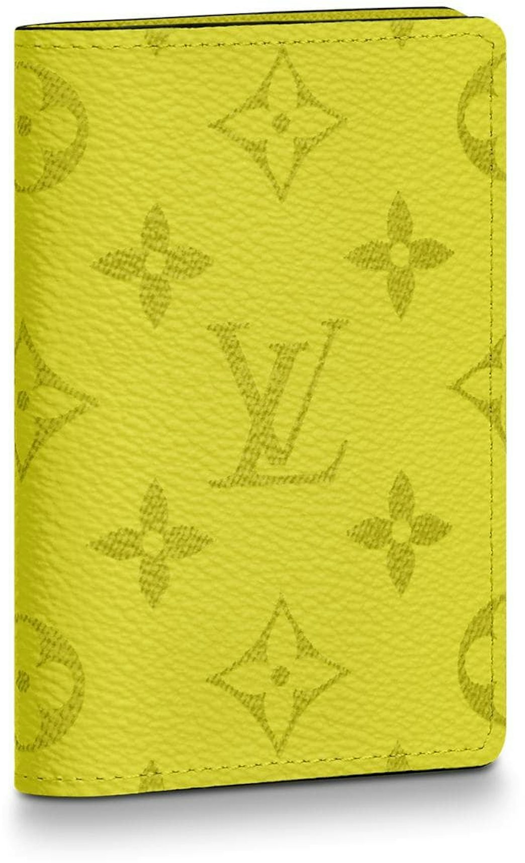 Louis Vuitton Pocket Organizer Monogram Bahia Yellow in Taiga