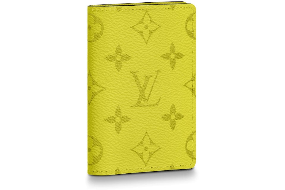 Louis Vuitton Pocket Organizer Monogram Bahia Yellow in Taiga