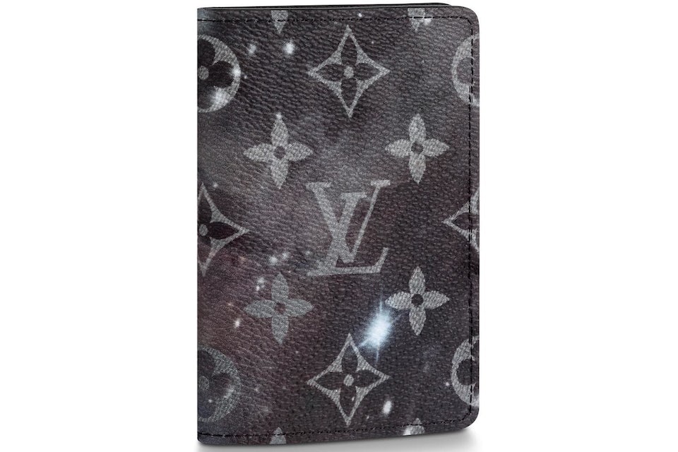 Louis Vuitton Pocket Organizer Monogram Galaxy Black Multicolor in