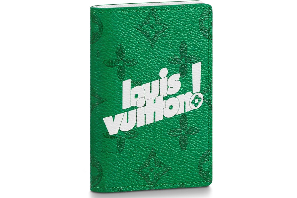 Louis Vuitton Pocket Organizer Monogram Taurillon Turquoise in