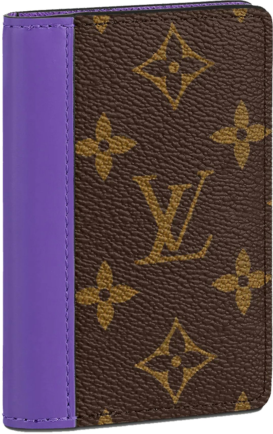 Louis Vuitton Pocket Organizer Monogram Macassar Brown/Purple in Coated  Canvas/Cowhide Leather - US