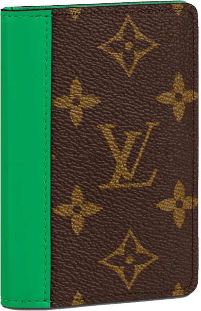 Louis Vuitton Pocket Organizer Monogram Macassar Minty Green in Coated  Canvas/Cowhide Leather - US