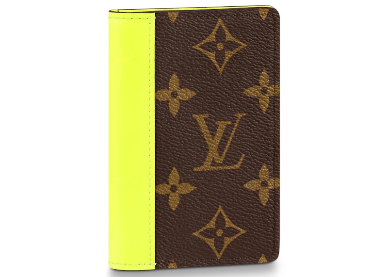 Louis Vuitton Pocket Organizer Monogram Neon Yellow in Leather - US