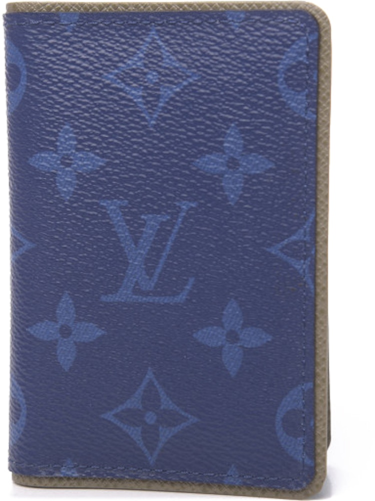 Louis Vuitton Pocket Organizer Monogram Blue in Coated Canvas