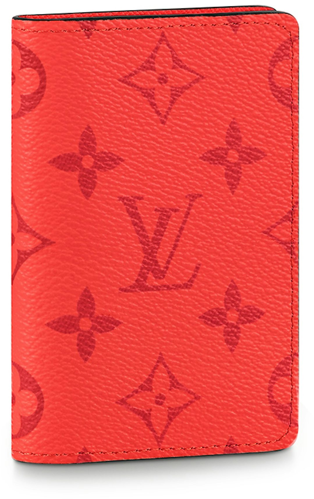 Louis Vuitton Pocket Organizer Monogram Red in Coated Canvas