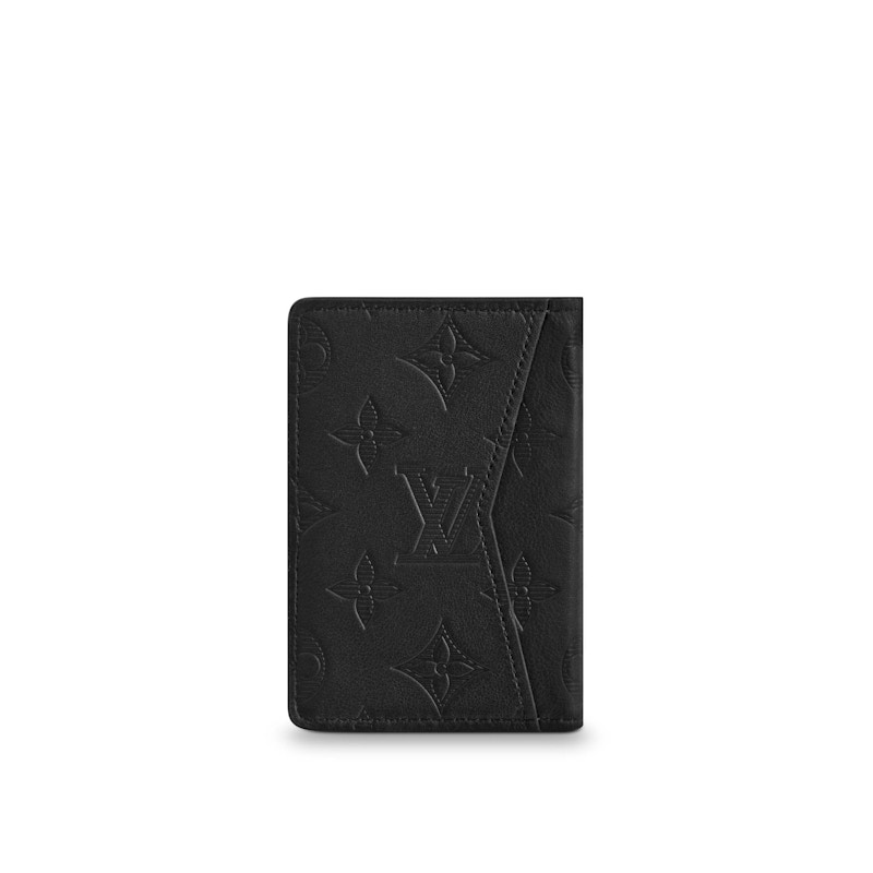 Louis Vuitton Pocket Organizer Monogram Shadow Black in Coated Canvas