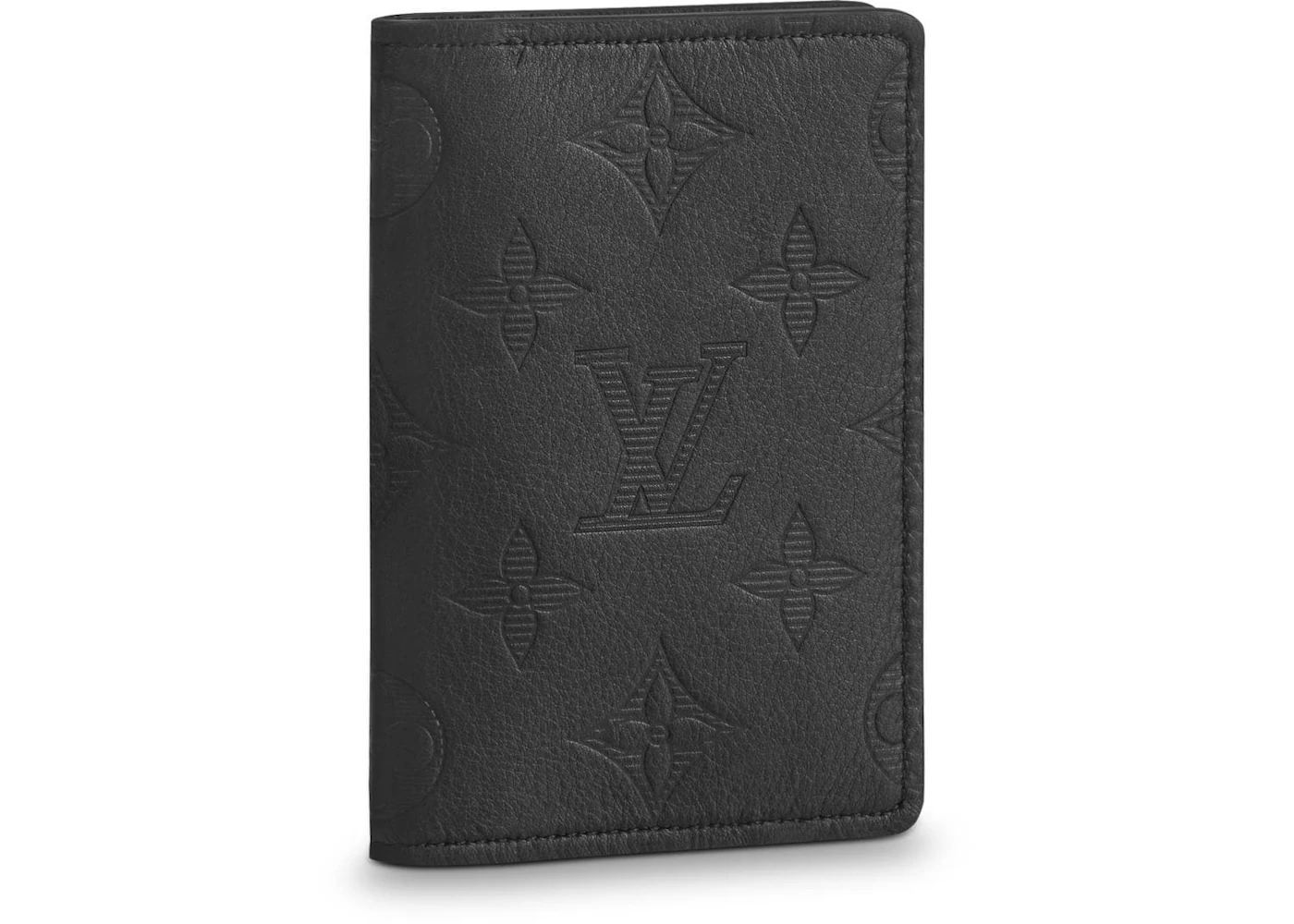Louis Vuitton Pocket Organizer Monogram Shadow Black in Coated