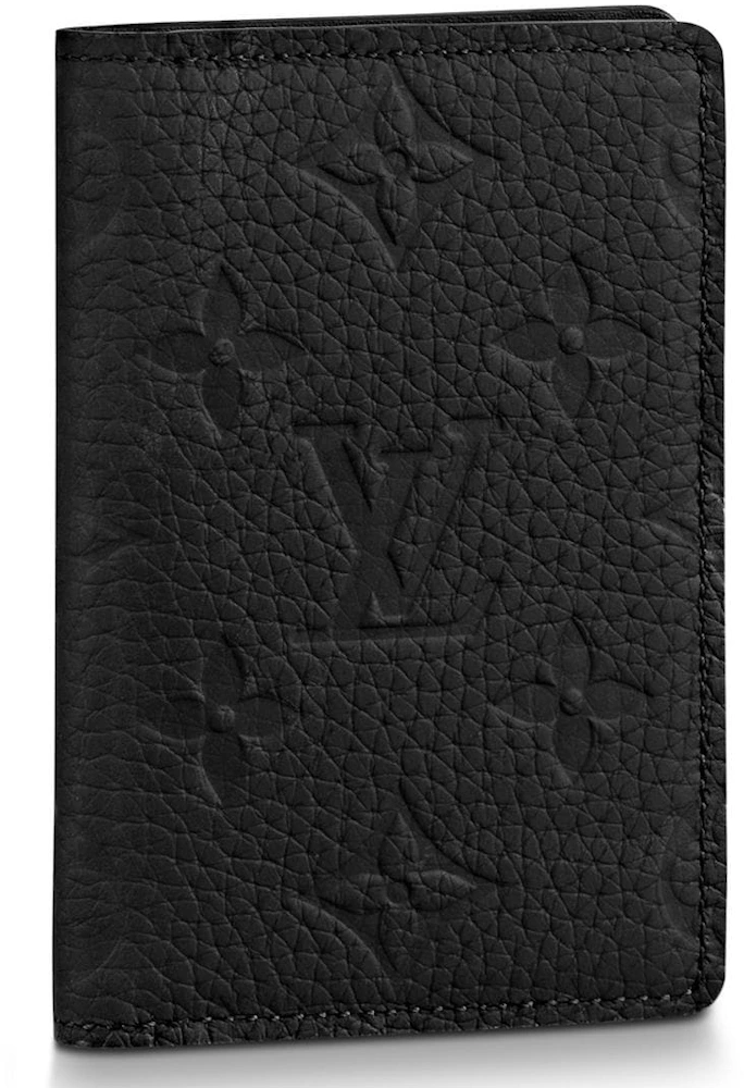 Louis Vuitton Pocket Organizer Monogram Taurillon Noir in Taurillon ...