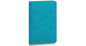 Louis Vuitton Pocket Organizer Monogram Taurillon Turquoise