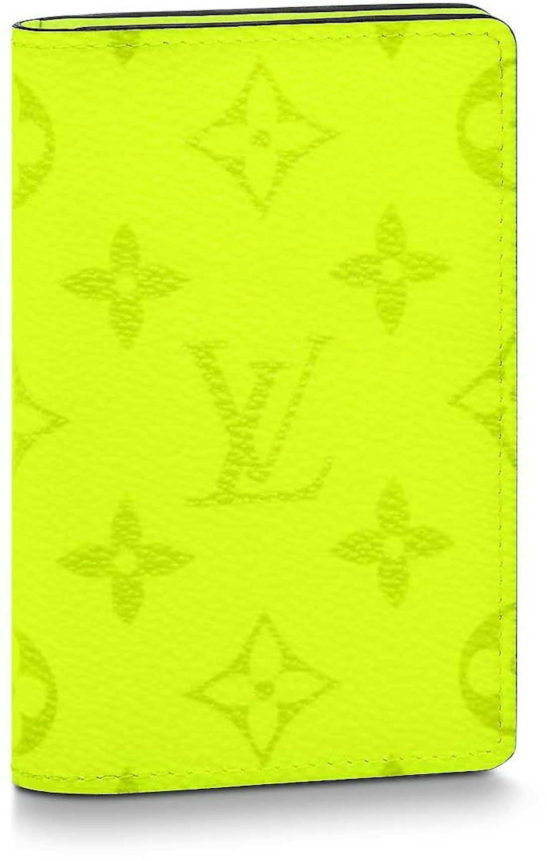 Louis Vuitton Pocket Organizer Neon Yellow in Monogram Coated Canvas/Taiga  Cowhide Leather - GB