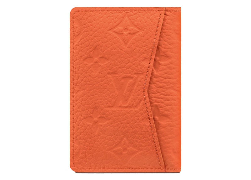 Louis Vuitton Pocket Organizer Orange in Taurillon Calfskin 