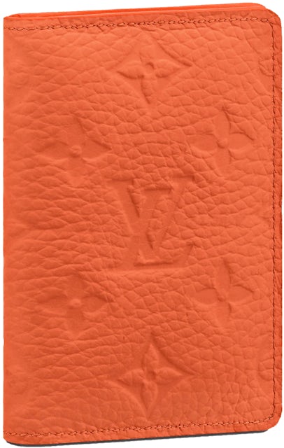 Louis Vuitton Pocket Organizer Orange in Taurillon Calfskin Leather - US