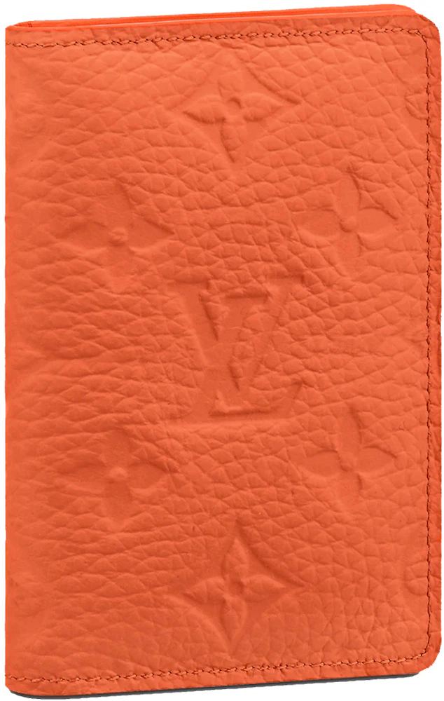 Pre-owned Louis Vuitton Pocket Organizer Monogram Solar Ray Orange