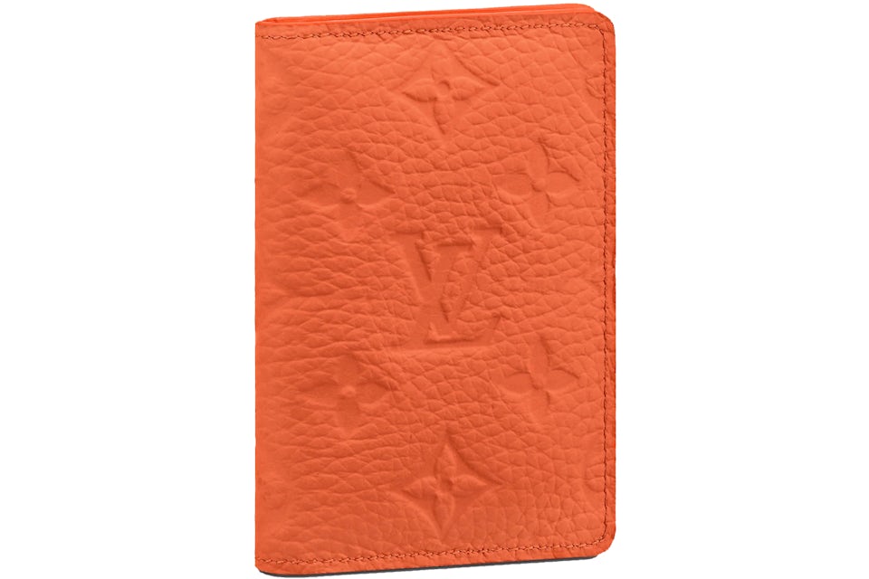 Louis Vuitton Pocket Organizer Orange in Taurillon Calfskin Leather - US