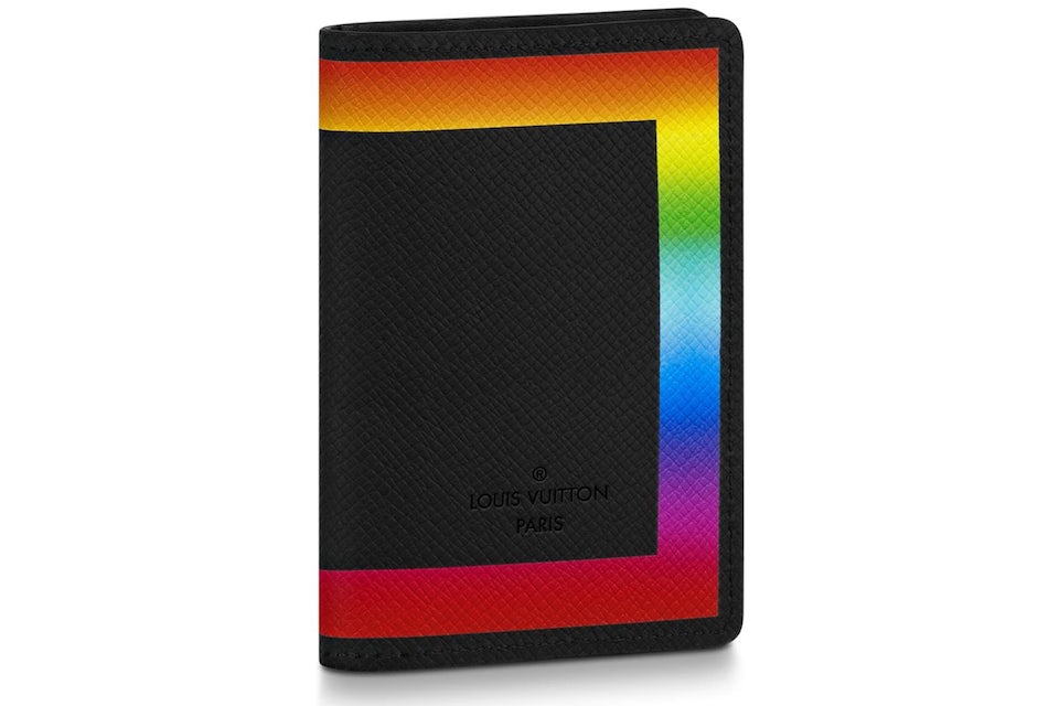 Louis Vuitton Pocket Organizer Taiga Black/Rainbow in Taiga Leather - KR
