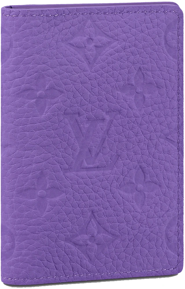 Louis Vuitton Violet Purple Monogram Taurillon Leather Pocket Organizer  Wallet