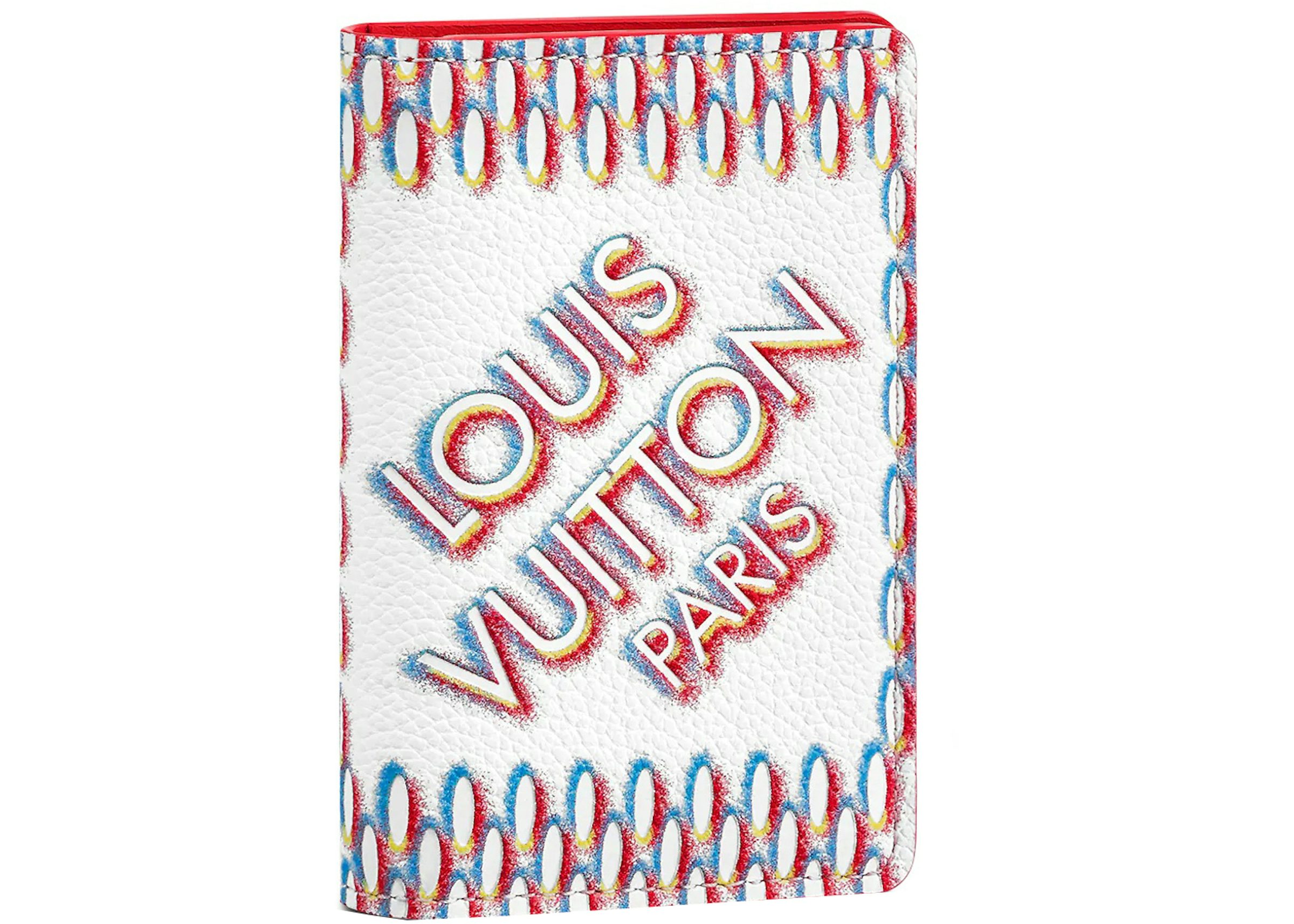 Louis Vuitton Pocket Organizer White Damier Spray in Cowhide