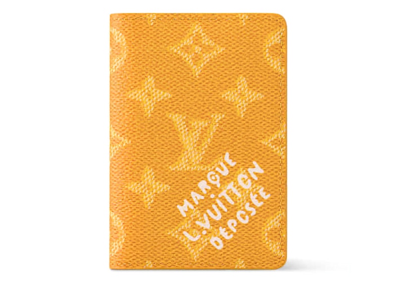 Pre-owned Louis Vuitton Men's Pocket Organizer In Yellow